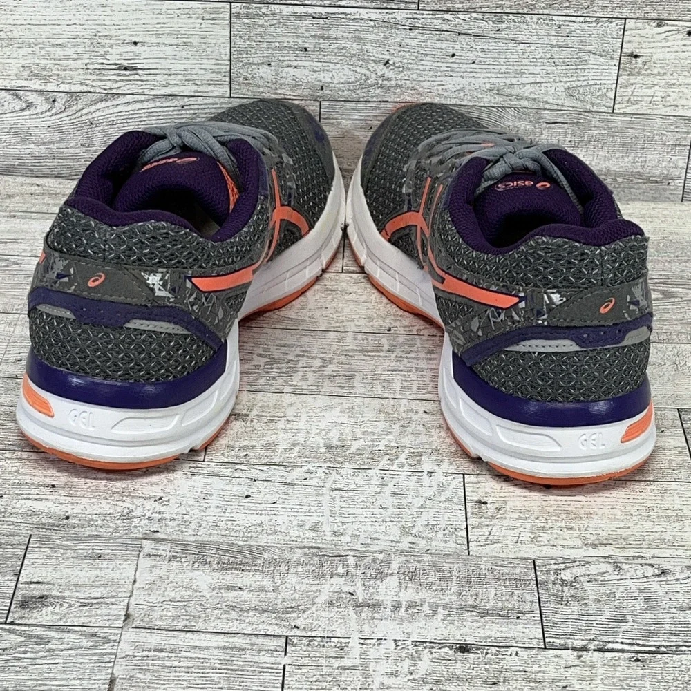 Asics Gel‎ Excite 4 T6E9Q Running Shoes Gray Orange Purple White Women Size 9.5